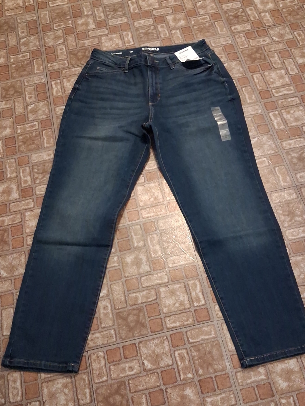 Sonoma Women’s Dark Blue Straight Leg Jeans Curvy Stright Size 12R